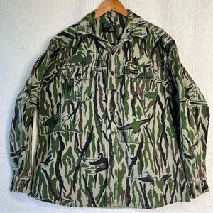 Vintage Rattlers Brand Chamois Shirt Ducks Unlimited Duck Hunting Camouflage L